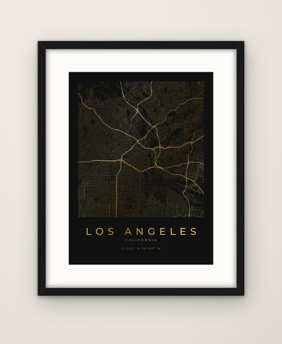 Los Angeles map print