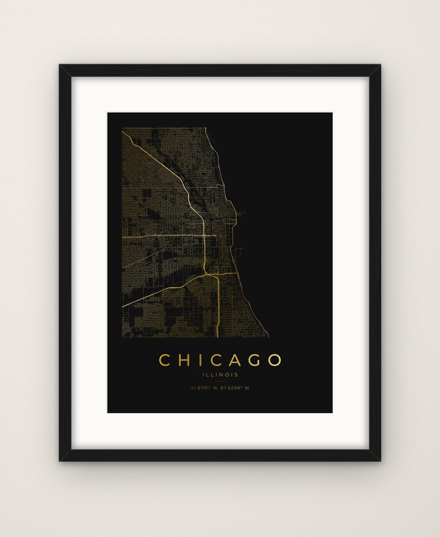 Chicago map print